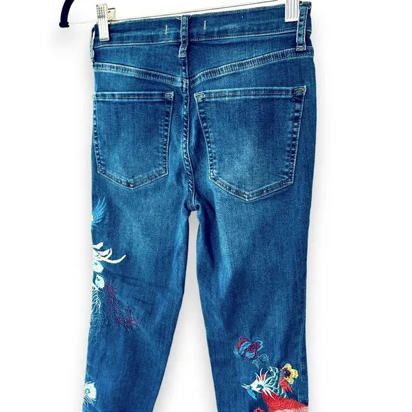 Free People Phoenix & Floral Embroidered Skinny Jeans - Picture 8 of 13